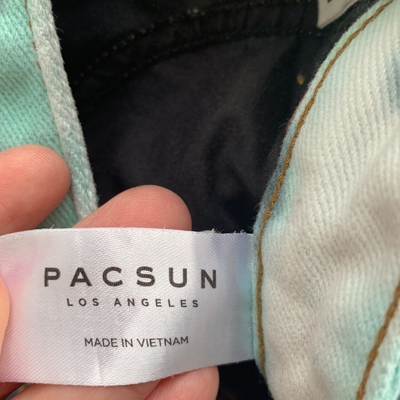 PacSun Tie Dye High Wasted Cut Off Denim Shorts sz 27 - Picture 5 of 5